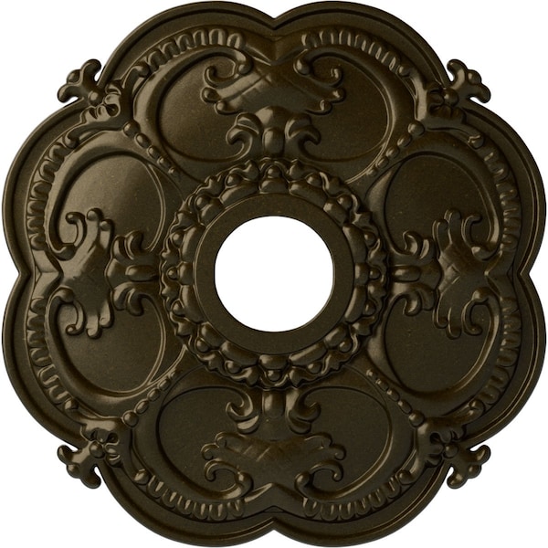 Ekena Millwork Rotherham Ceiling Medallion (Fits Canopies up to 3 1/2"), 18"OD x 3 1/2"ID x 1 1/2"P, Green Gold CM17ROGGS - main